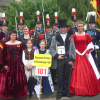 Vier Gruppen präsentieren den Kreis beim Hessentagsfestzug in Fritzlar